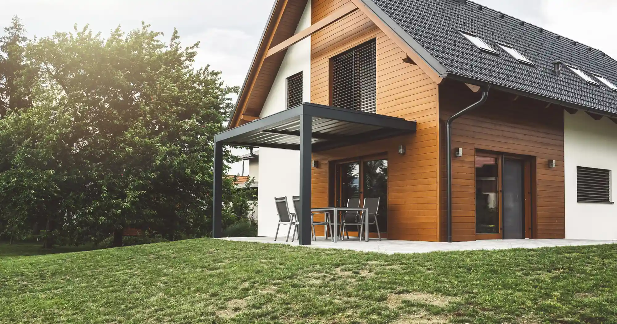 modern cabin in a remote area