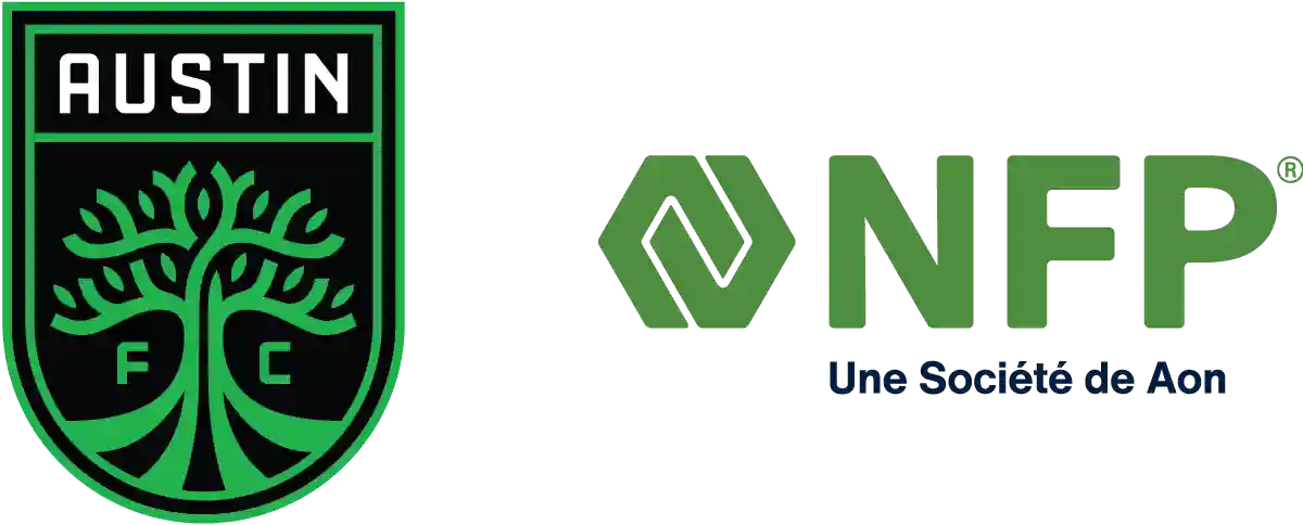 Austin Football Club and NFP logo lockup