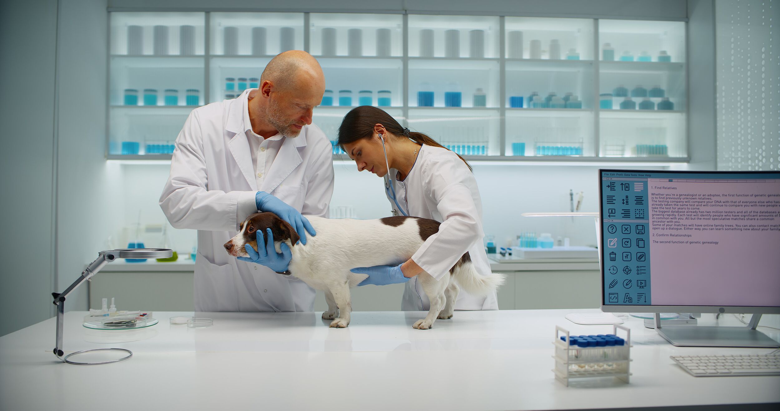 Professional treatment of animals in luxurious clinic.